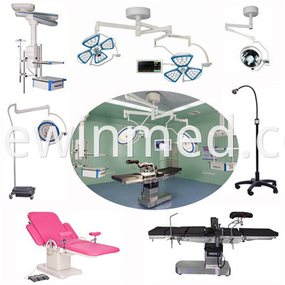 Operating tables and operating lamps
